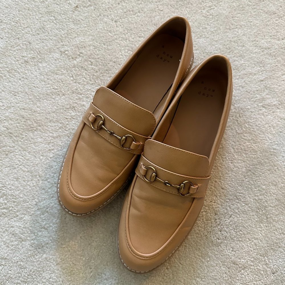 tan loafers